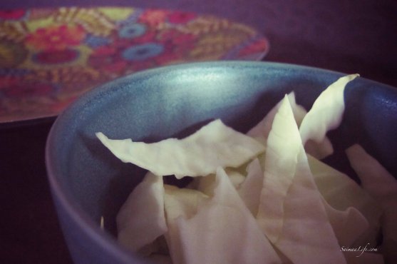 Bowl of cabbage for eating