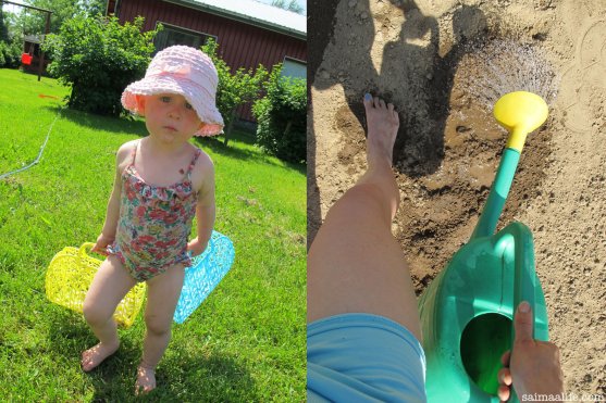 mother-watering-vegetable-garden