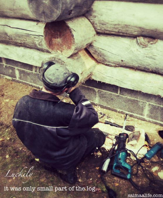 fixing-log-in-log-cottage