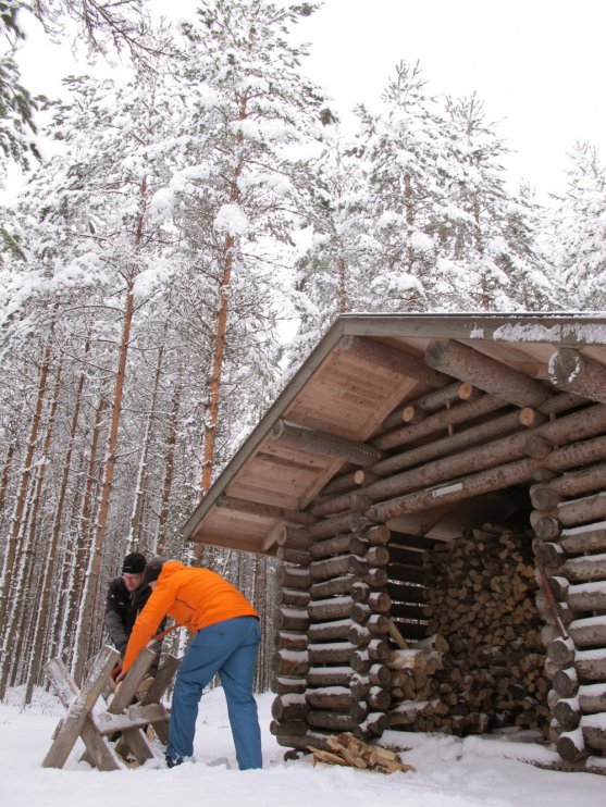 men-making-firewood-in-winter