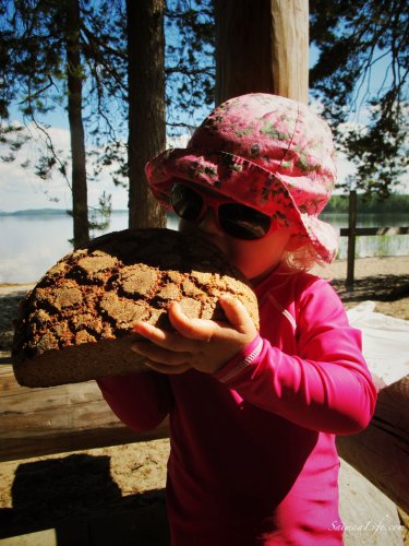 Eating bread