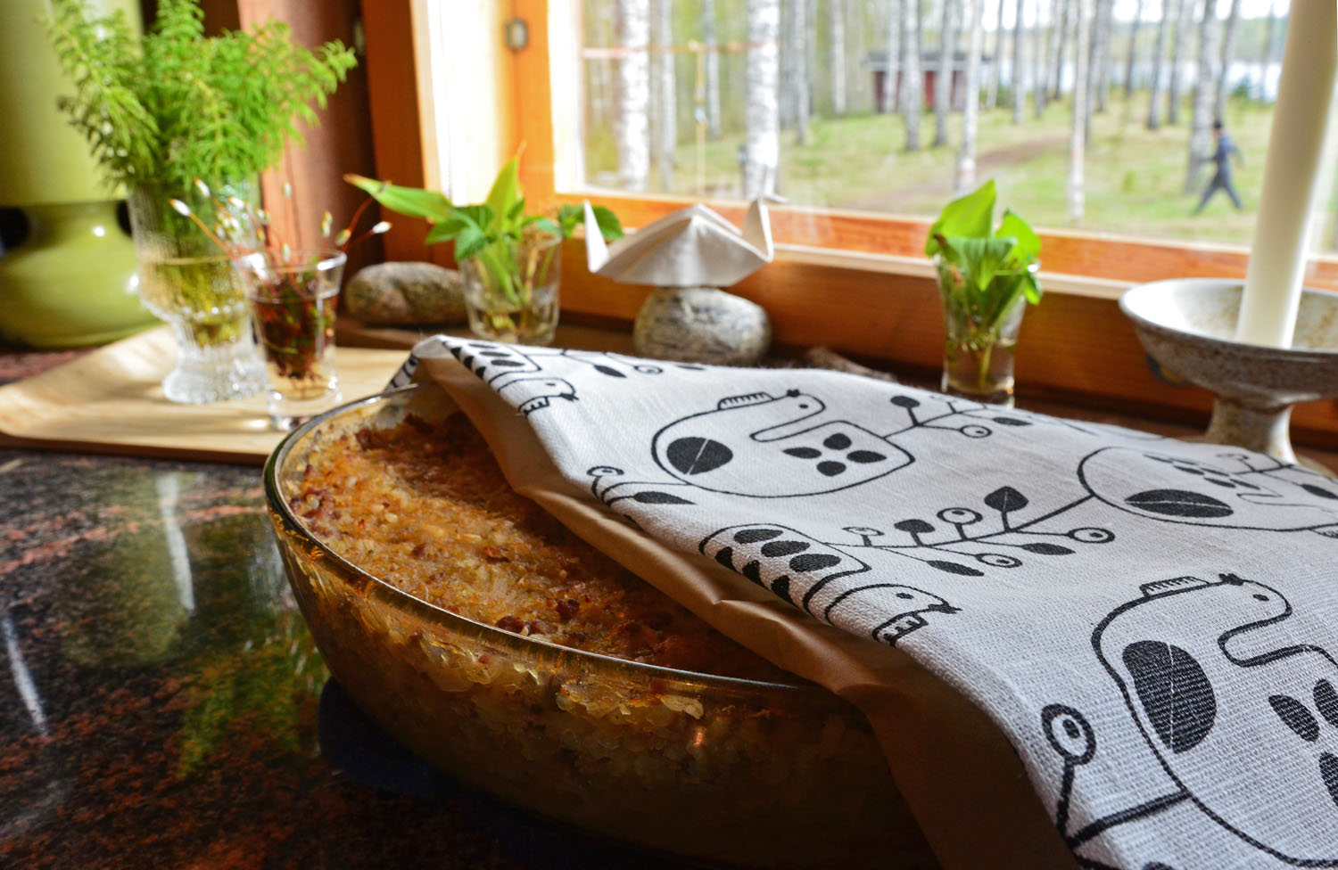 Traditional Finnish cabbage casserole ready to eat!