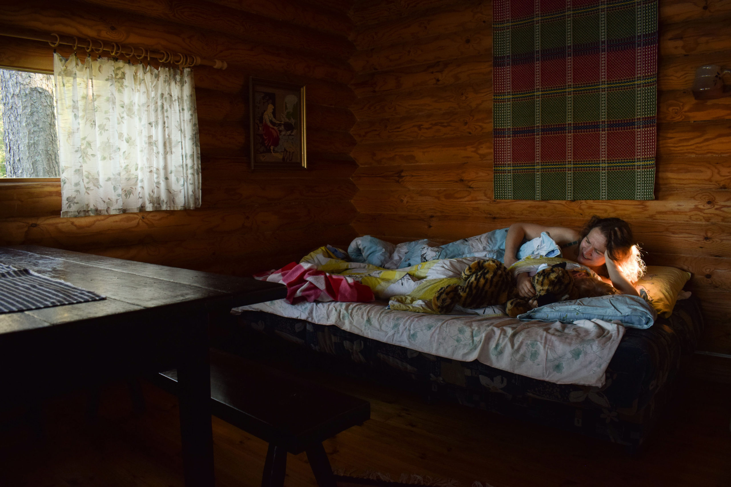 Sleeping at Kukkoniemen Lomamökit traditional Finnish rental cottages in Punkaharju, Saimaa