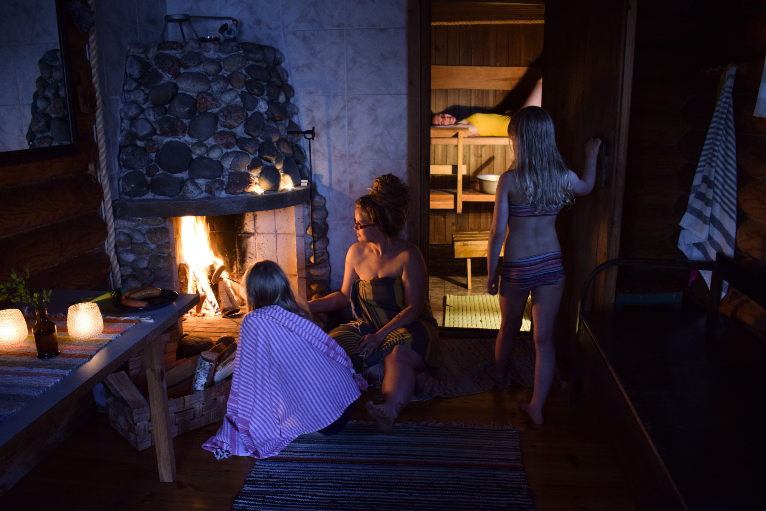 Having wood-heated sauna at Kukkoniemen Lomamökit rental cottages in Punkaharju, Saimaa