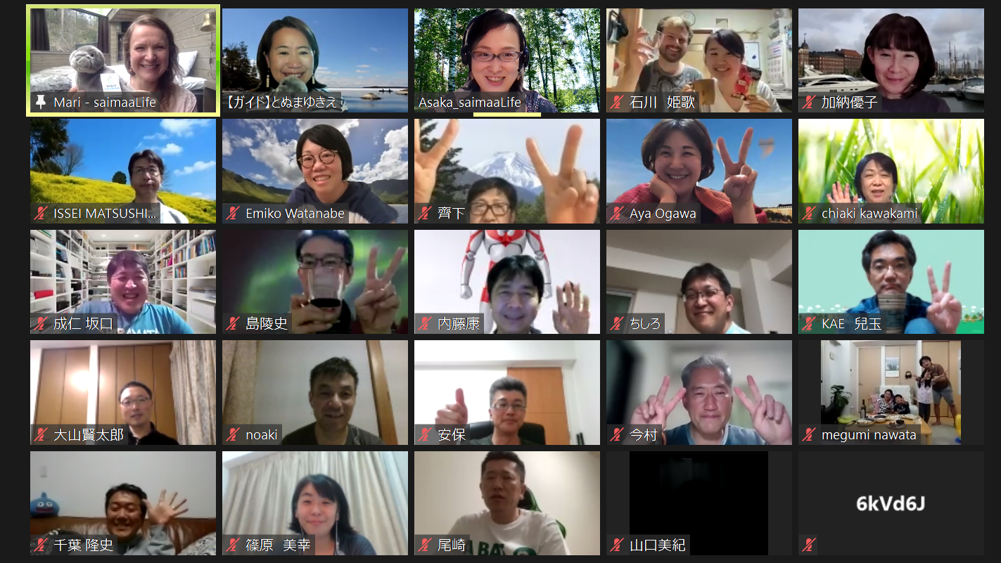 Participants of Saimaa spring virtual tour by saimaaLife and eco-conscious Japan