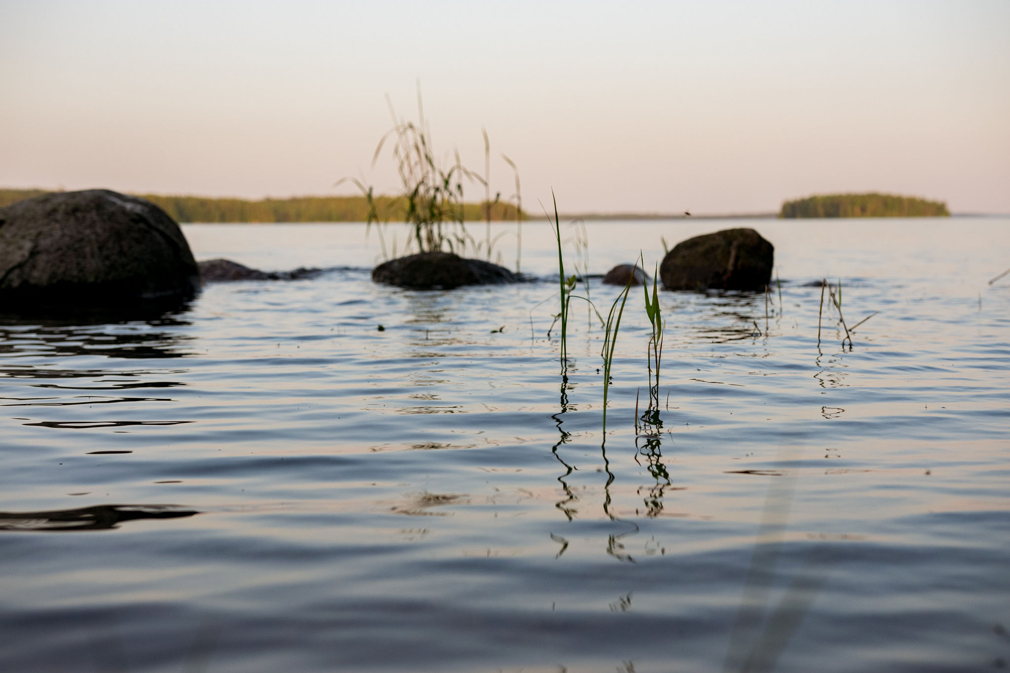 calm summer night in saimaa and finnish lakeland