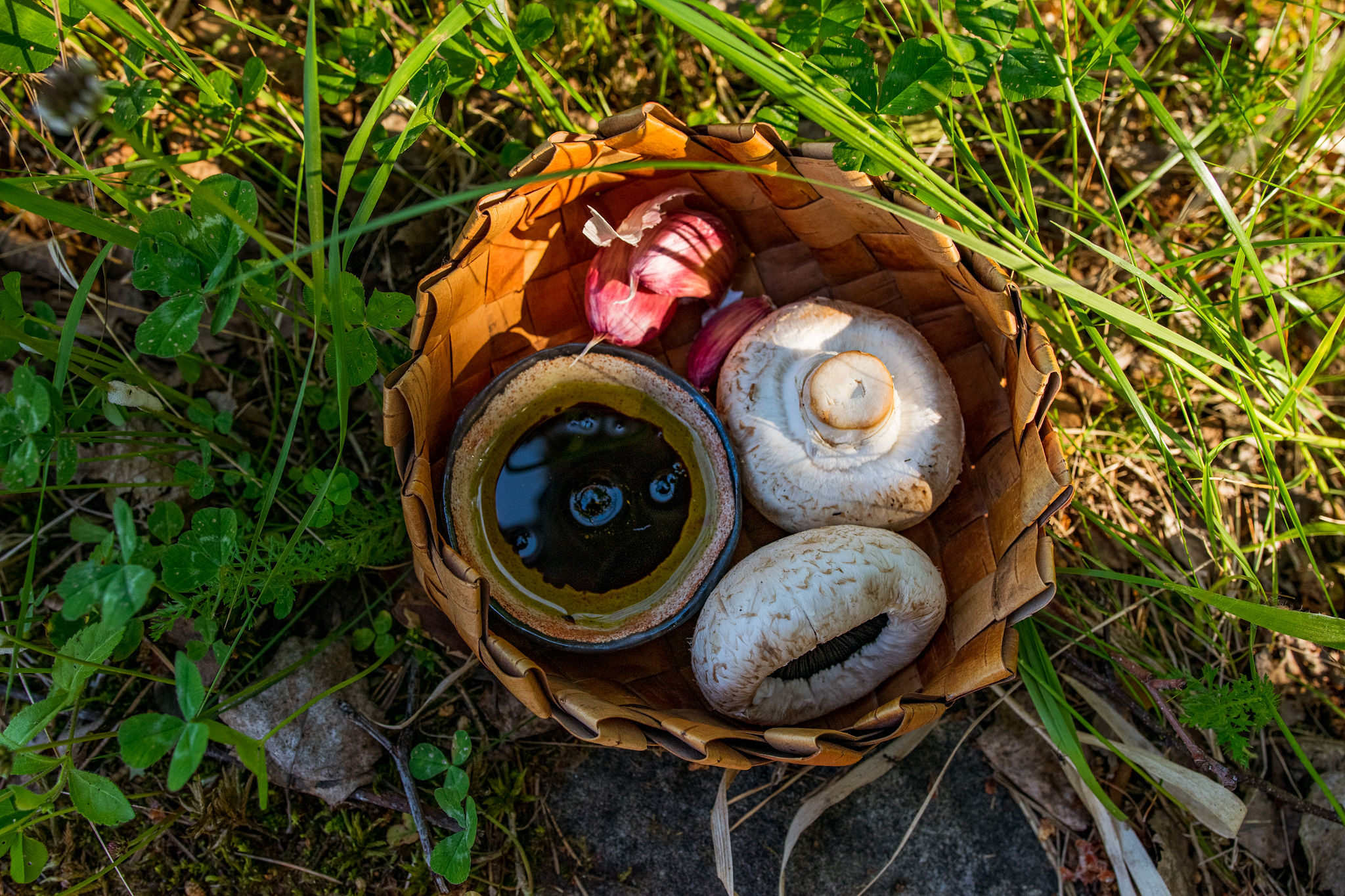 ingredients of saimaalife grilled mushroom skewers