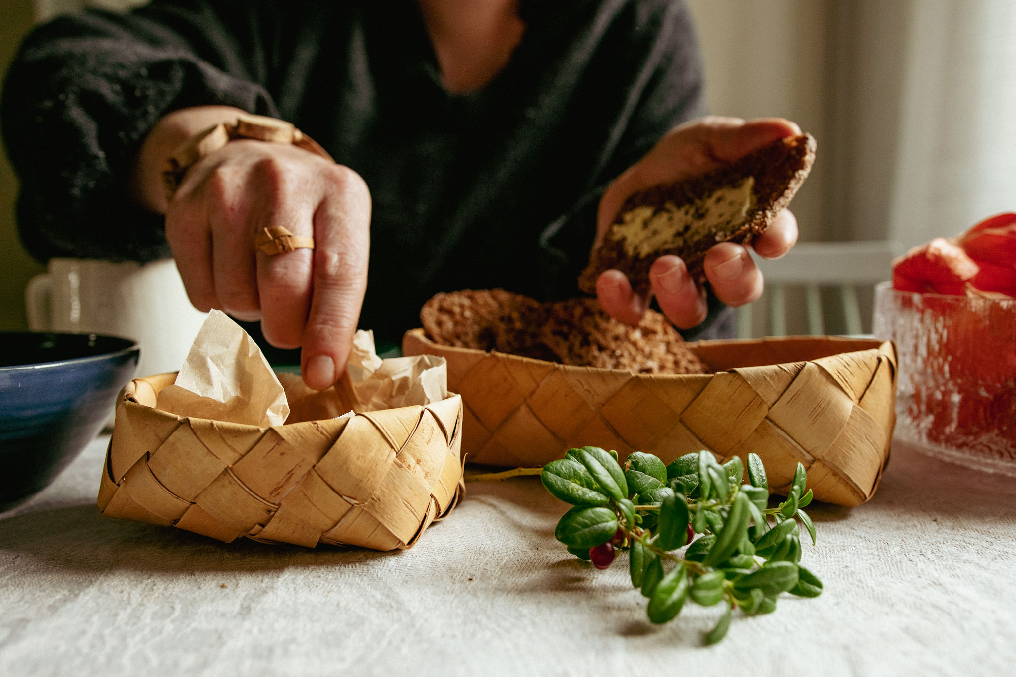 Handmade saimaaLife birch bark products