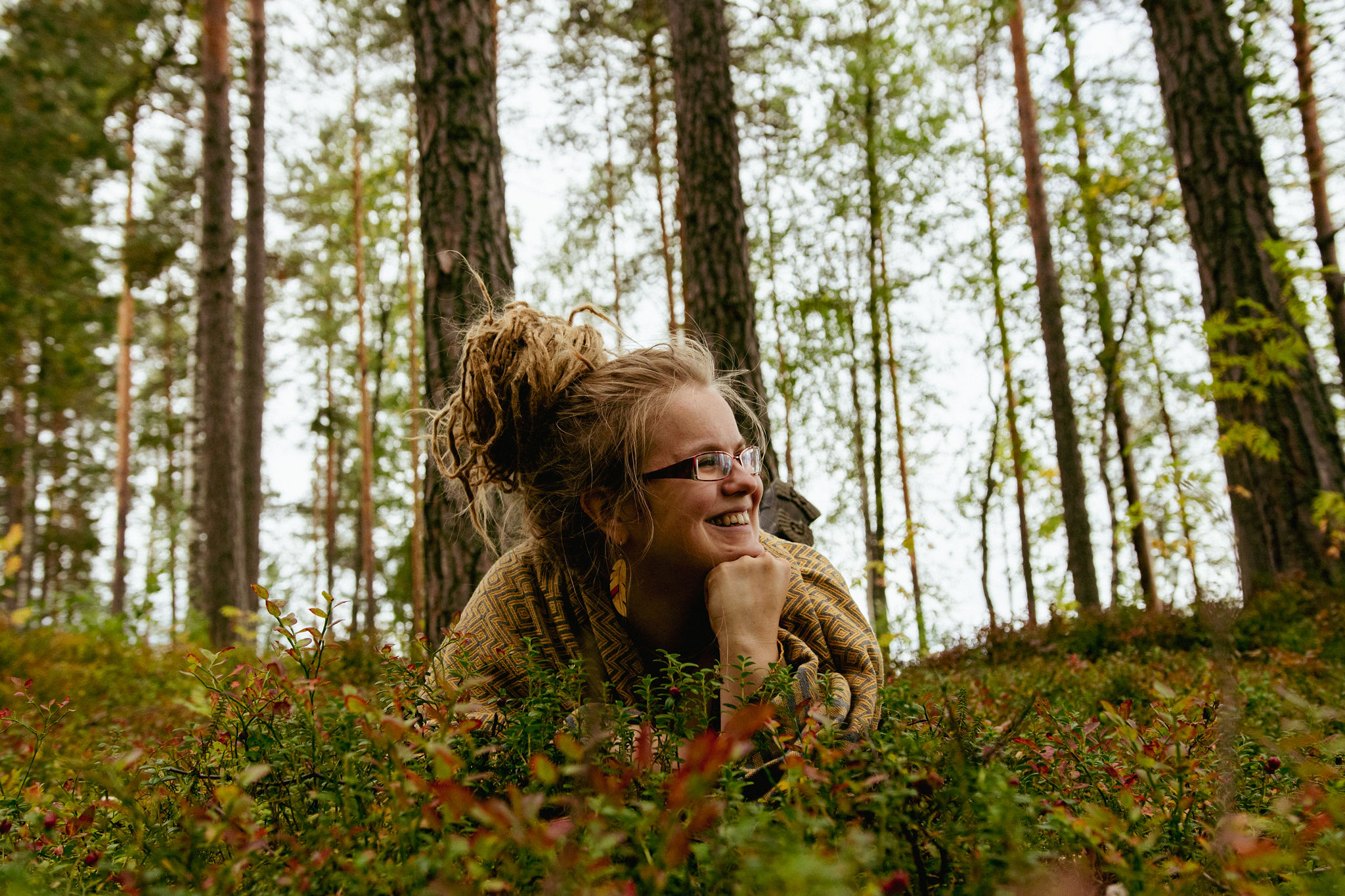 Marianne saimaaLife autumn forest bathing in Saimaa, Finland