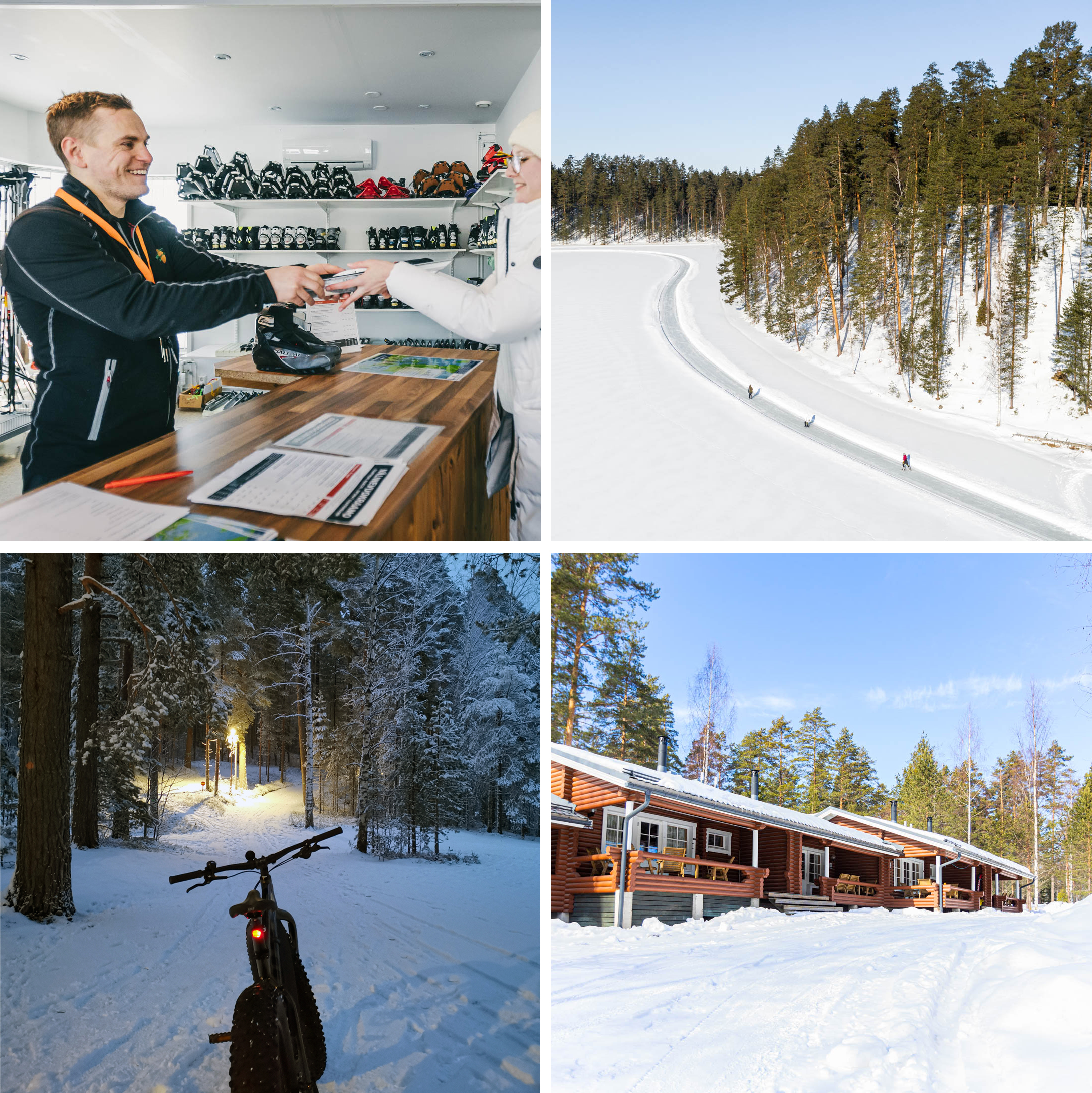 Winter activities and accommodation at harjun portti holiday resort in Punkaharju, Finland