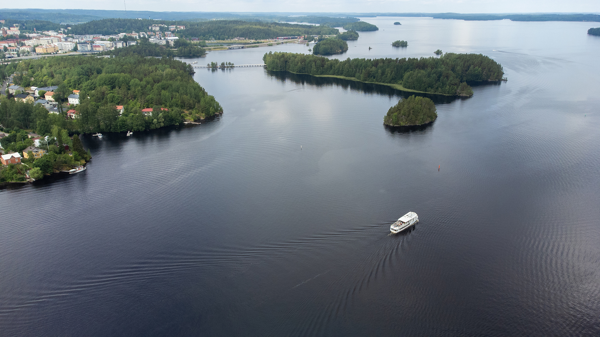 Savonlinna City Sightseeing Cruise passing Sulosaari island