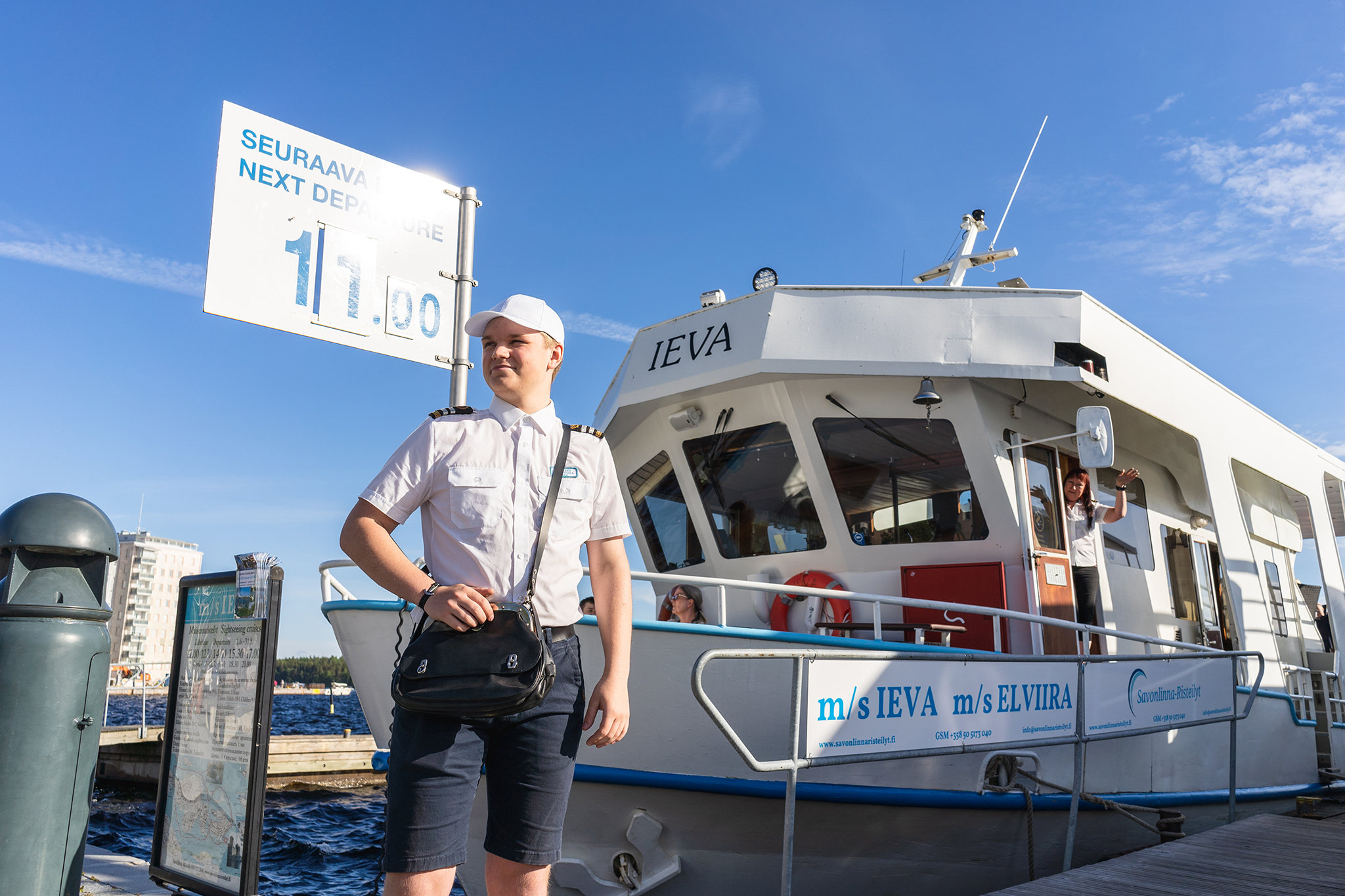 m/s Ieva ship at its home harbor at Savonlinna market place