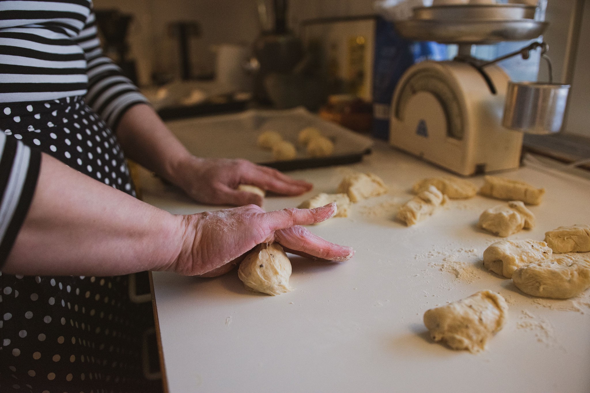 Baking the recipe of Finnish Paula's buns